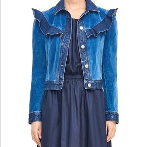 La Vie Rebecca Taylor |Velvet Denim Jacket